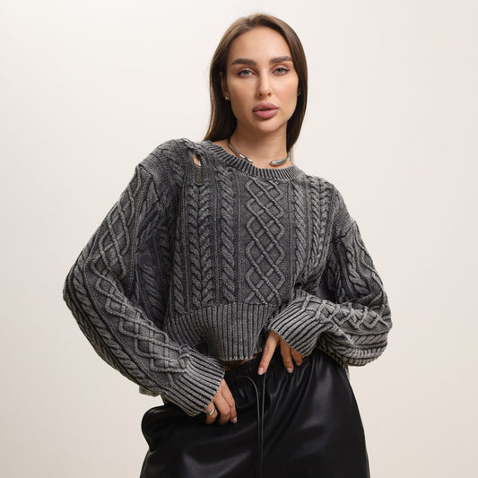 Monelle™ | Ripped Short Sweater